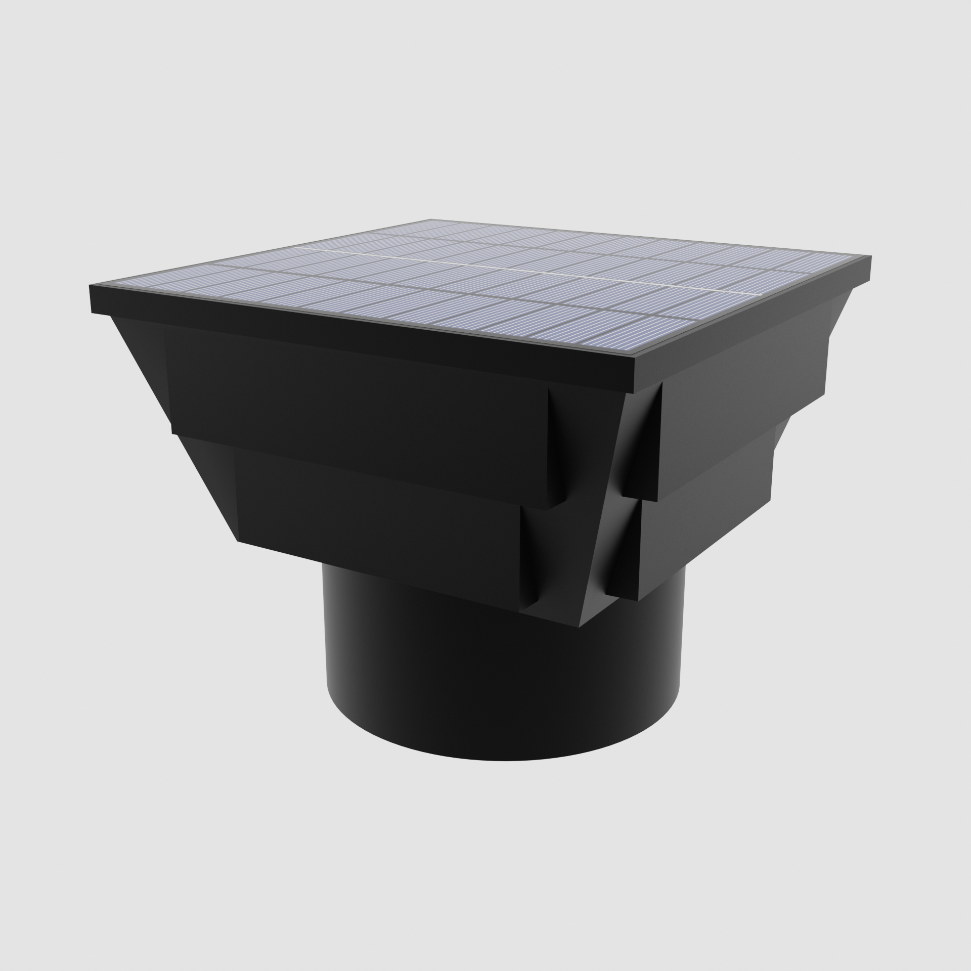 IP65 ABS Roof Mounted Solar-powered ventilation fan for Portable Toilet Tool room