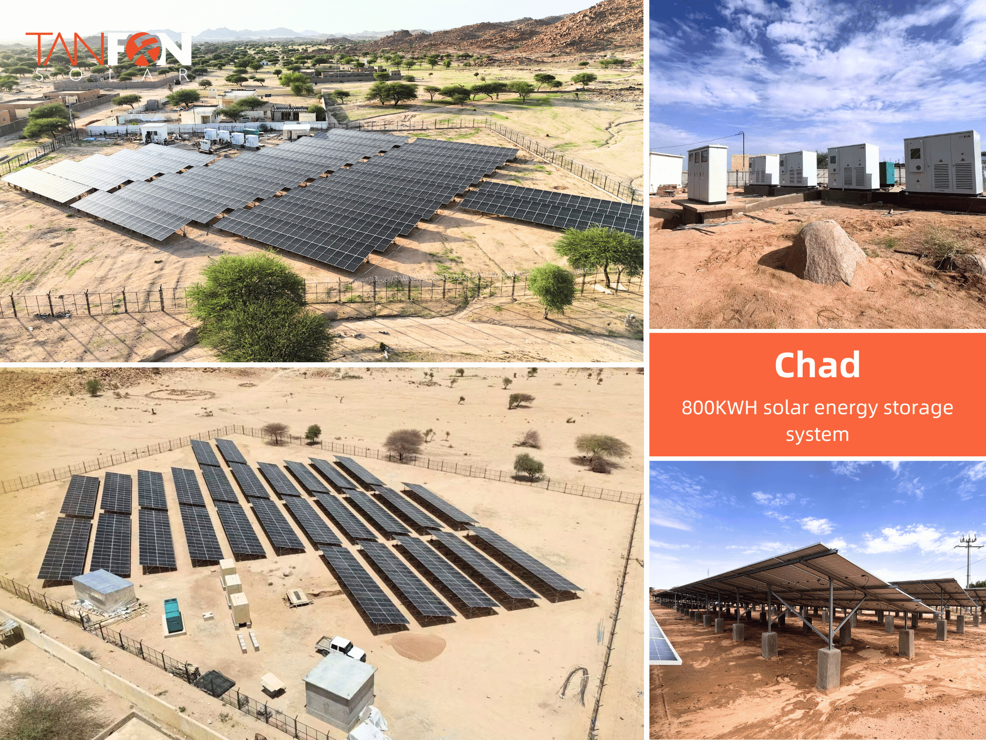 800kWH Hybrid Solar Power System for Village in Sogoya, Chad