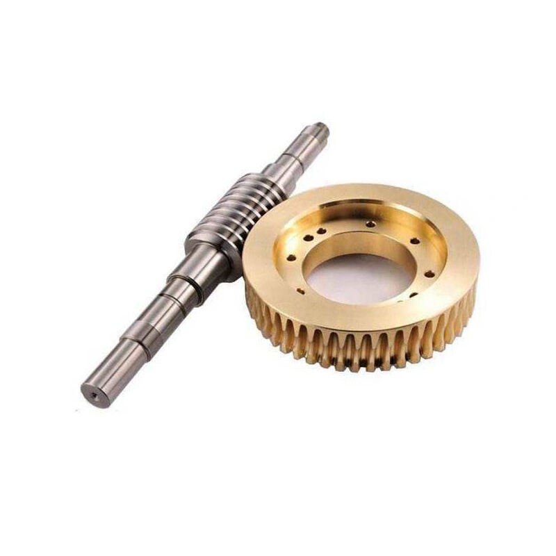  click to zoom Ingranaggio A Vite Senza Fine High Precision Gear Manufacturer Custom Brass Bronzed Worm Gear Wheel factory