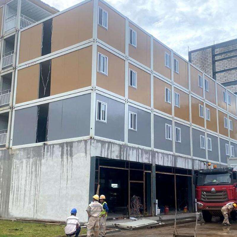 Indonesia Four Storey Container House Dormitory