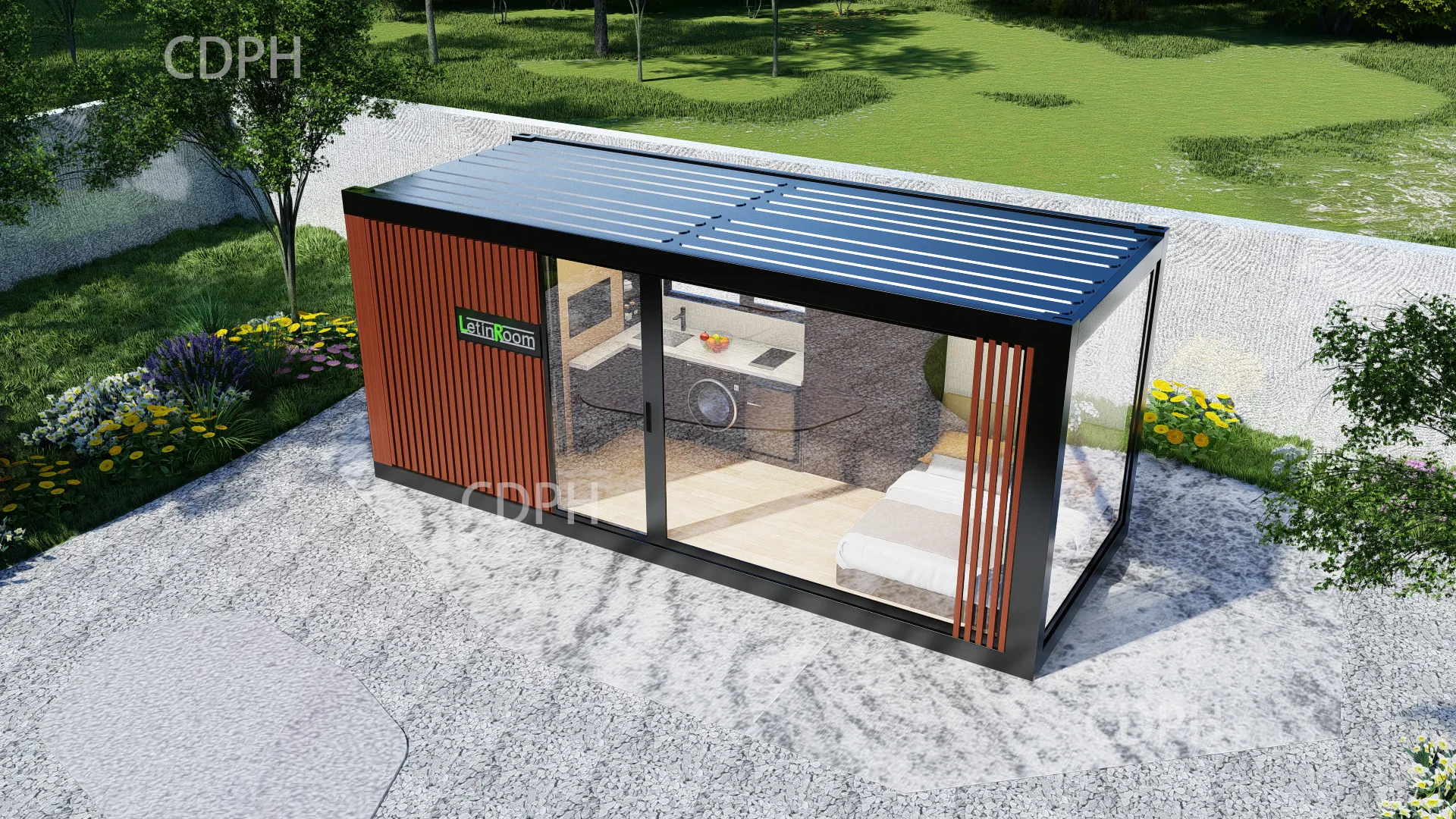 Modulares Bauernhaus und modulares See-Haus: Ländliches und Erholungsleben
