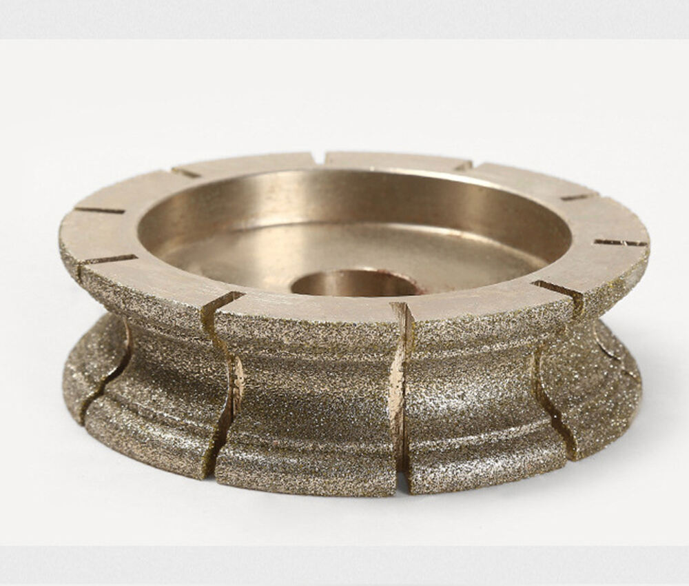 Vacuum Brazed Granite Edge Profile Diamond Grinding Wheel manufacture