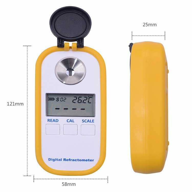 Professional Digital Honey Refractometer - Accurate Sugar Concentration Analyzer with Brix 0-90%, Be 38-48, Water 3.8-5% Measurement & ATC Technology for Beekeeping & Food Industry