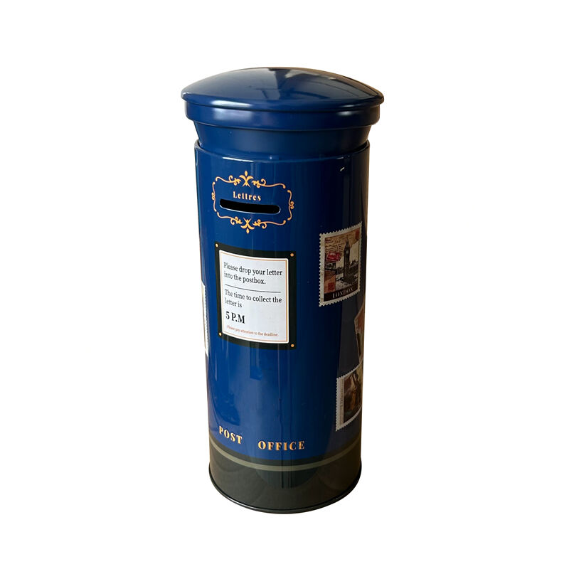 Post box shape tin box