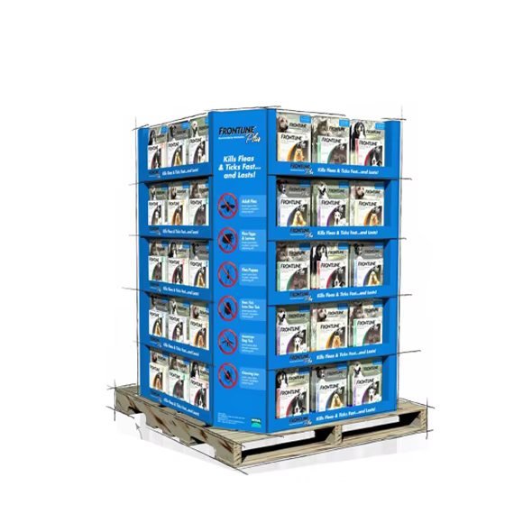 Apache Customized Metal Floor Display Rack for Pet Food Storage Can Dog and Cat Pet Treats in Retail Stores supplier