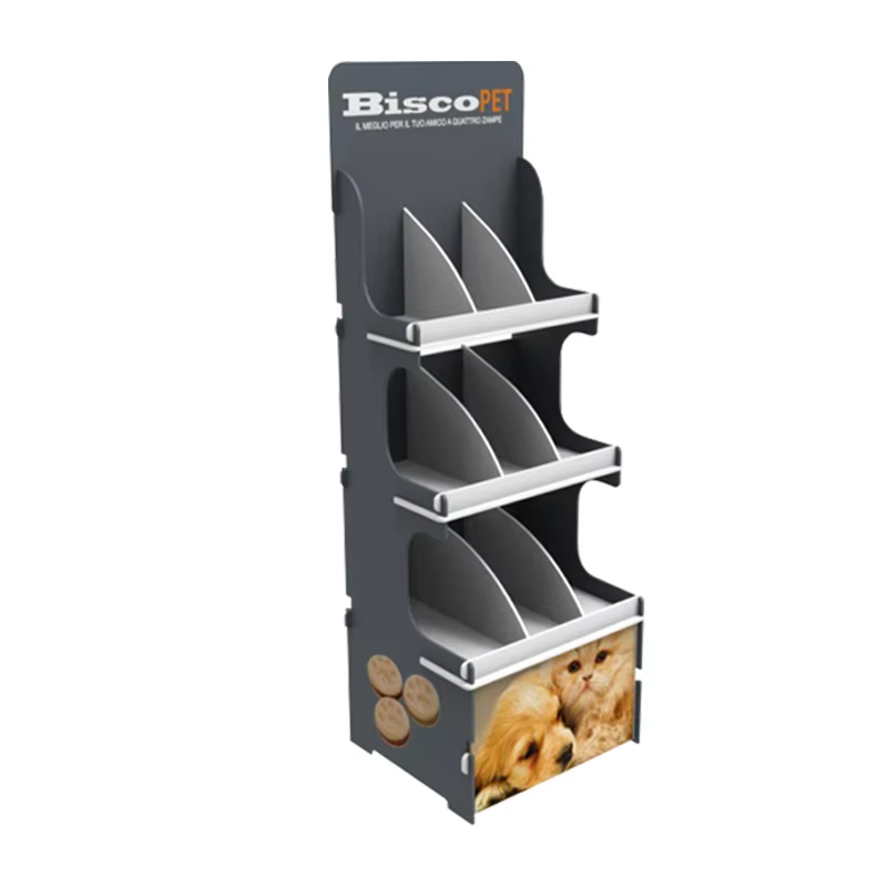 Apache Customizable Floor Model Wooden Display Rack Plywood Pet Food & Toy Display Stand for Pet Accessories Store manufacture