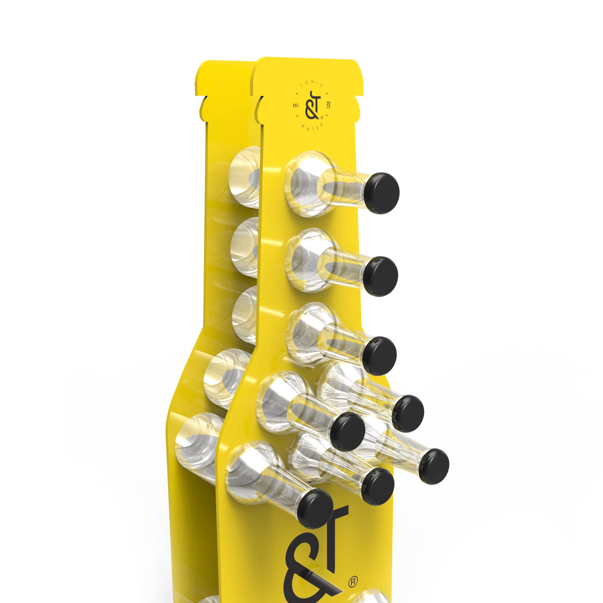 bottle shape acrylic tonic water display stand-2