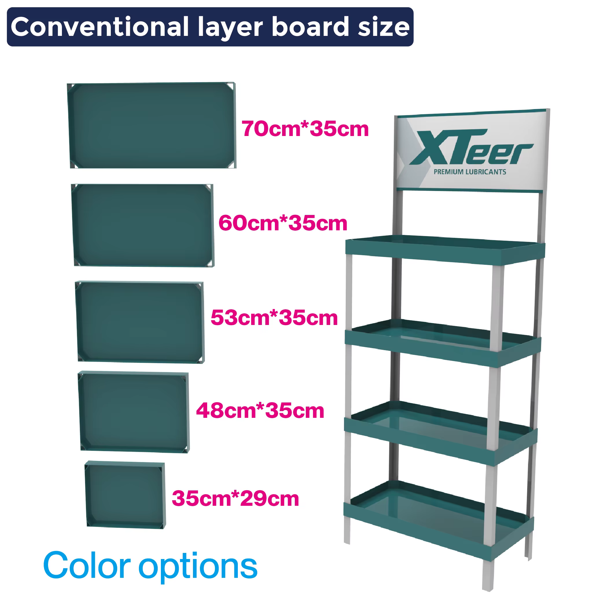 POP Custom Plastic Injection Shelves Display Rack PVC Floor Display Stand with PP or Hips details