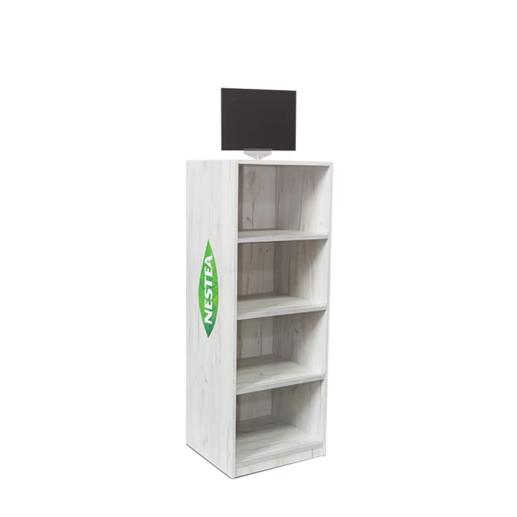 Customized Free Standing Stackable Supermarket Beverage Stand Bottle Juice Display Stand for Orange Juice manufacture