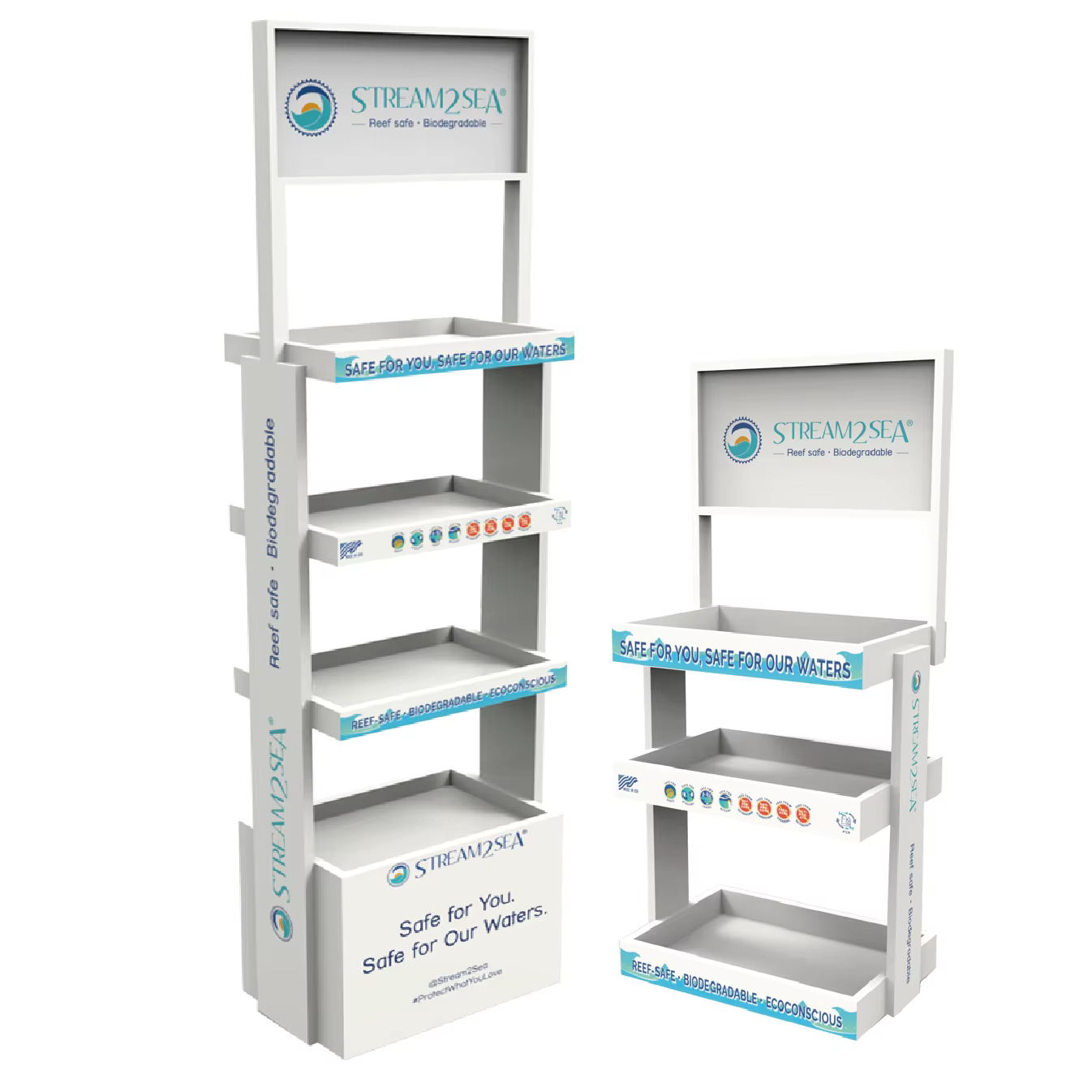 Fashion Wooden Skin Care Cosmetics Display Stand for Stores manufacture