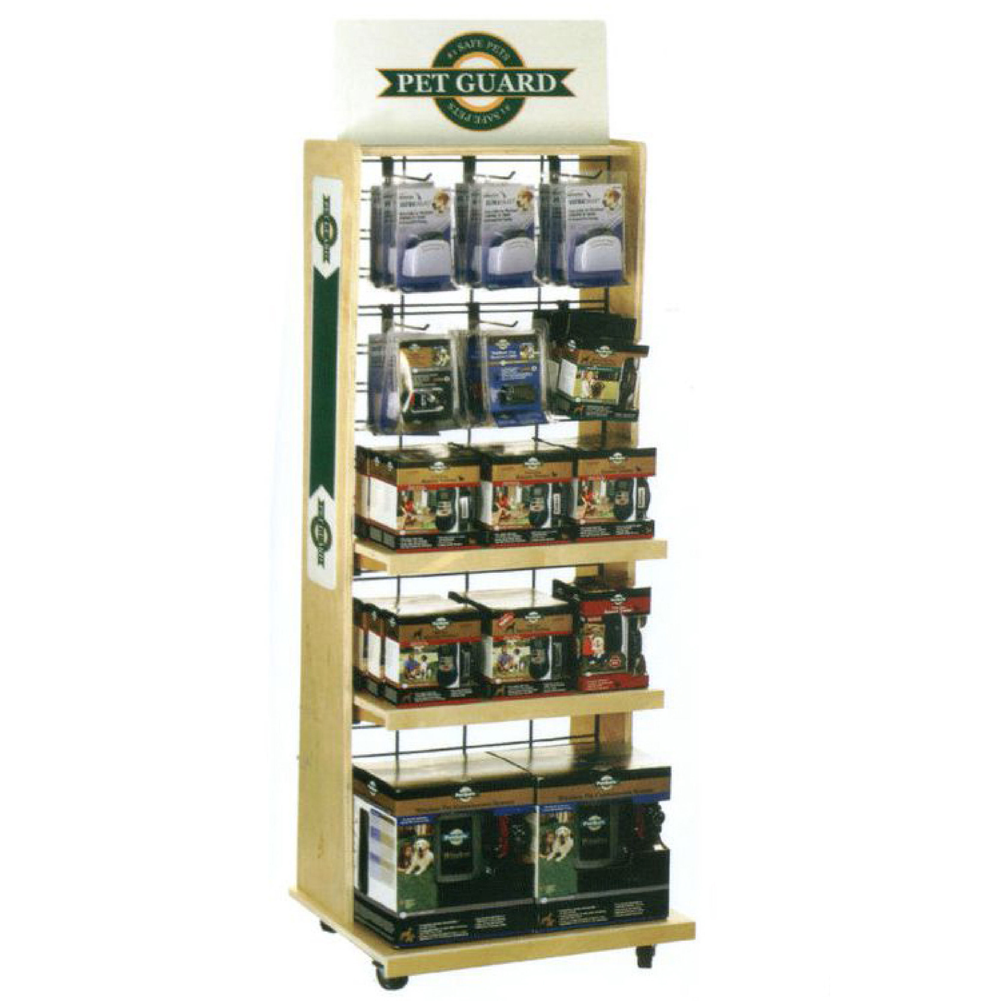 wooden timber shelves floor standing energy drink can display rack for stores for storage and display-3