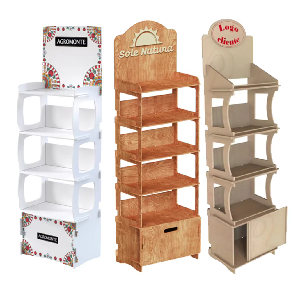 Customizable Wooden Display Racks Movable and Rotating Toy Stand for Retail Stores Supermarkets Toy Stores for Plywoo supplier