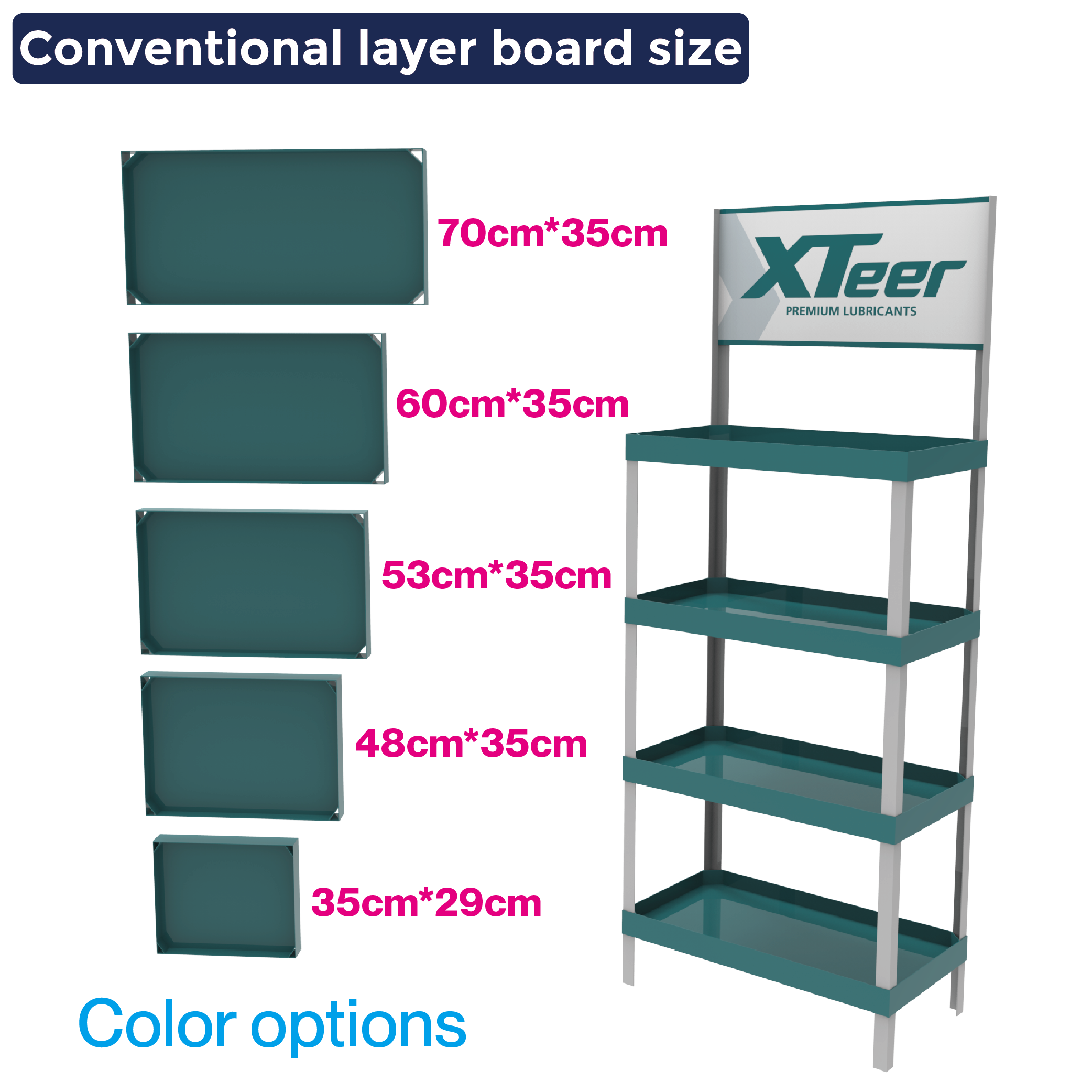POP Custom Plastic Injection Shelves Display Rack PVC Floor Display Stand with PP or Hips