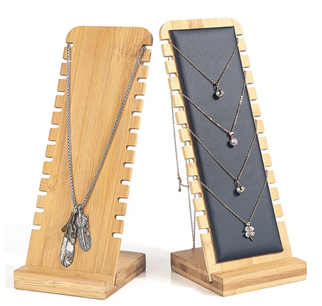 Ensemble de présentoir en velours personnalisé Apache pour emballage de bijoux en anneau, plateau de présentation, support buste pour boucles d'oreilles et colliers, présentoir de luxe en bois sur mesure pour bijoux