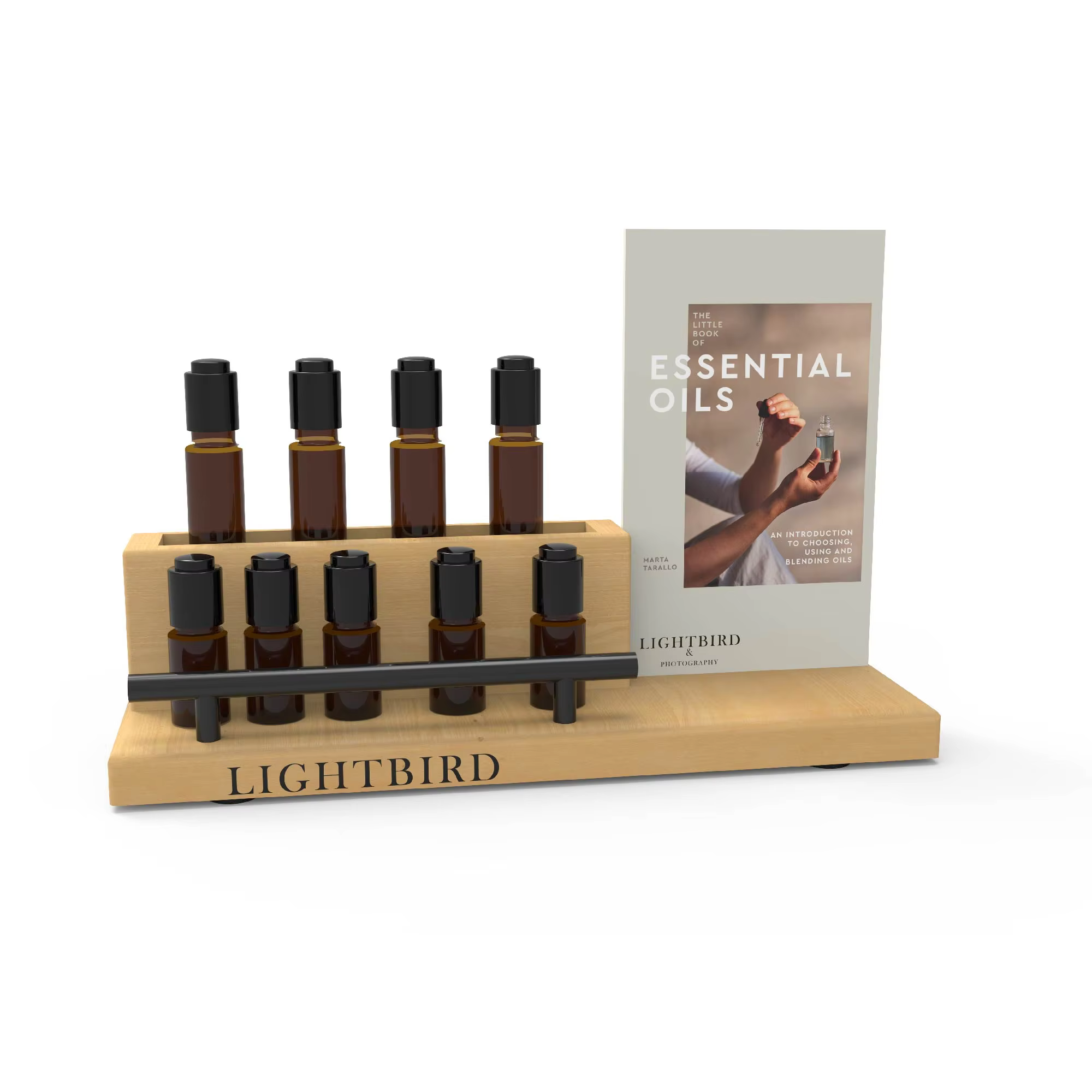 customized pine wood floor retail display rack for brand marketing574-13