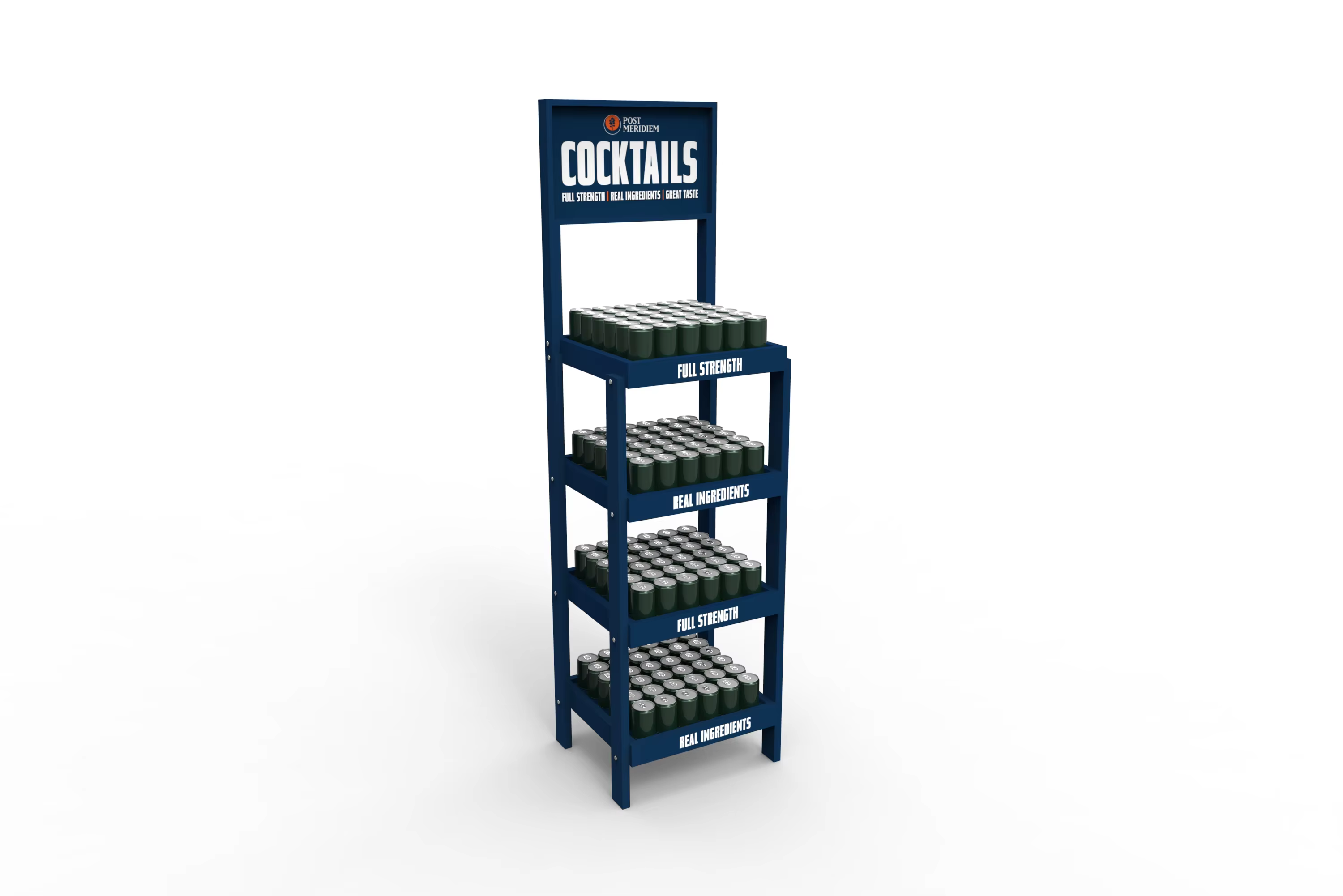 Apache Customized Metal Beverage Merchandising Display Stand Vertical Vendor Rising Shelf for Bottle and Can Storage for Store manufacture