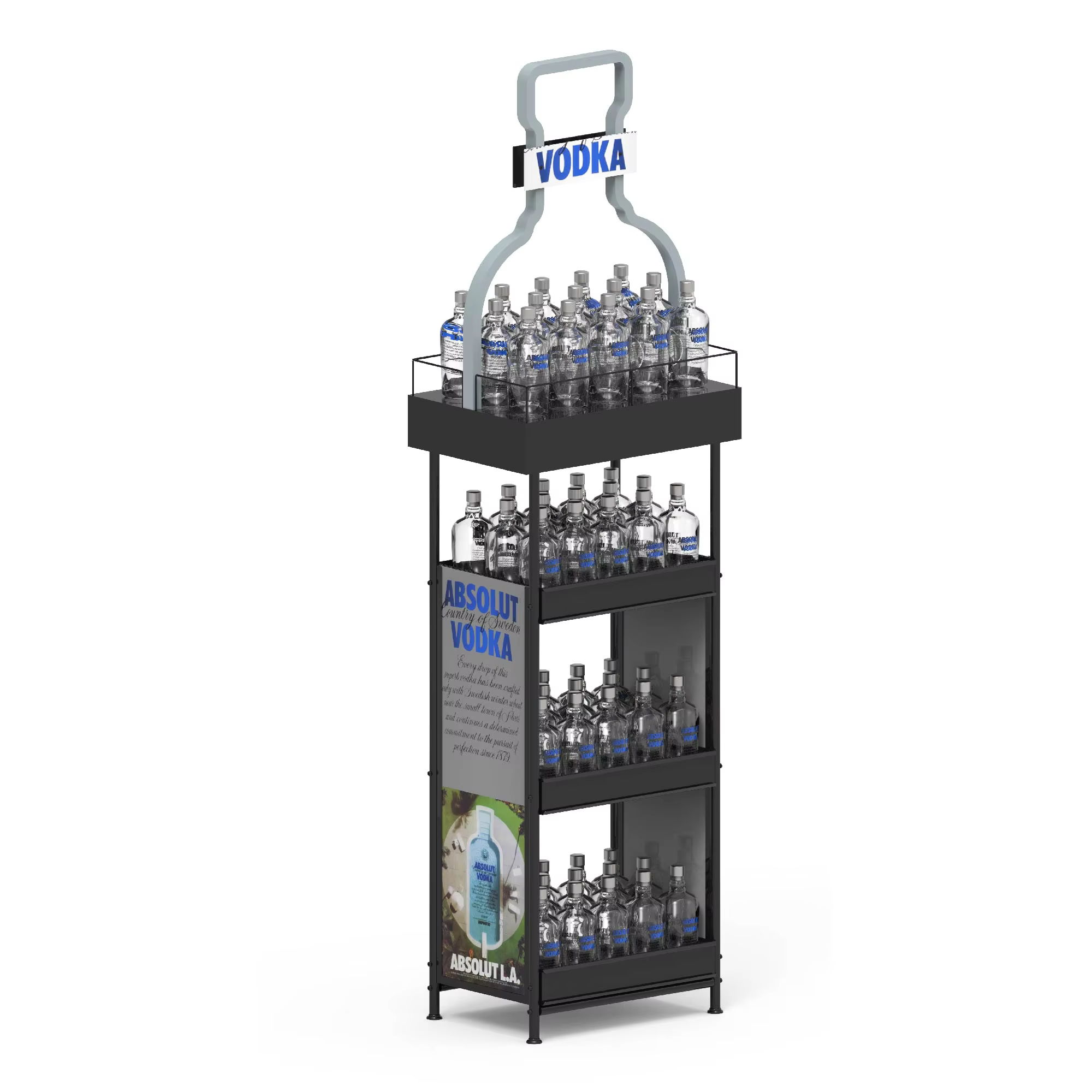 Apache Heavy Duty Metal Layer Plate Hole Board Display Rack Customizable for Floor to Floor Display Modern Style Supermarkets supplier