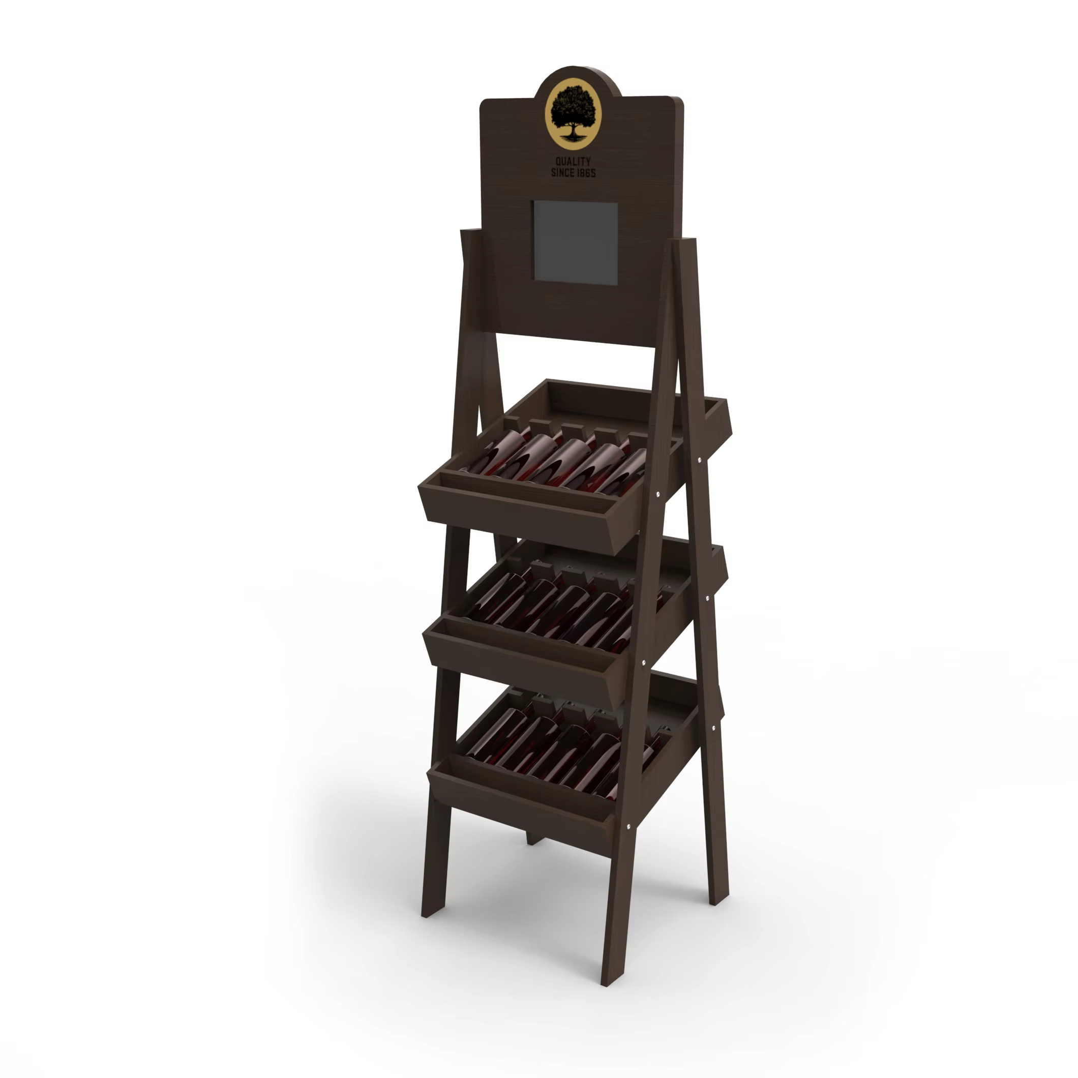 Apache Customized Metal Beverage Merchandising Display Stand Vertical Vendor Rising Shelf for Bottle and Can Storage for Store factory