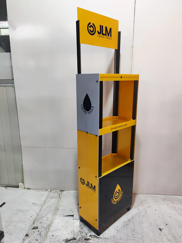 POP Custom Plastic Injection Shelves Display Rack PVC Floor Display Stand with PP or Hips details