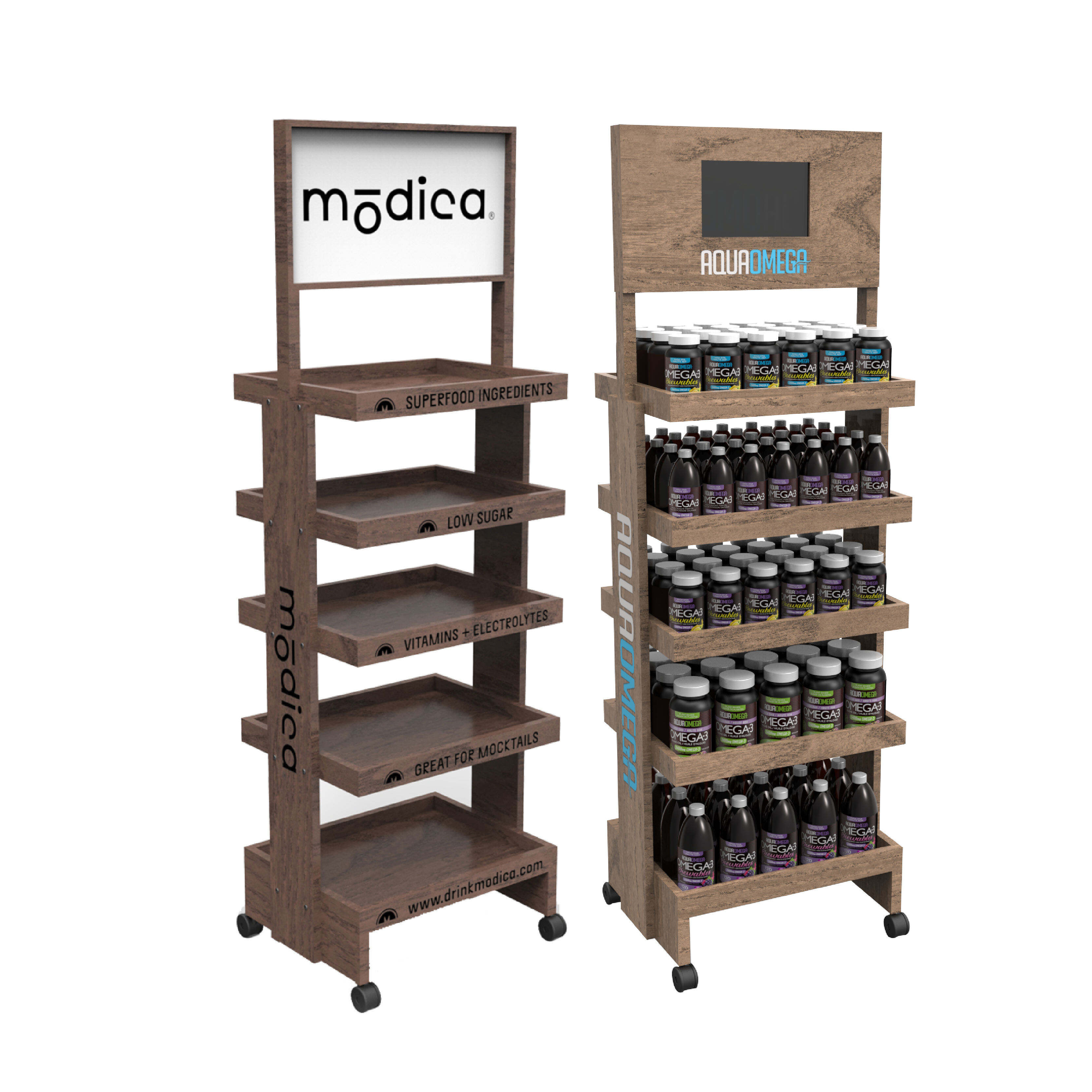 Nouvelle arrivée, présentoir en bois pour bouteilles de boissons, présentoir debout pour bière, idéal pour épiceries et supermarchés