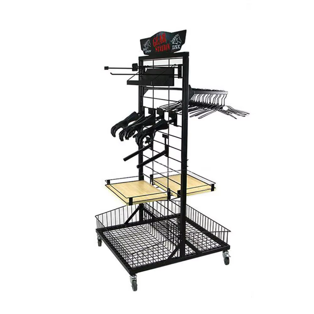Apache Retail Gondola Store Display Stand Clothing Display Rack for Clothes Shop supplier