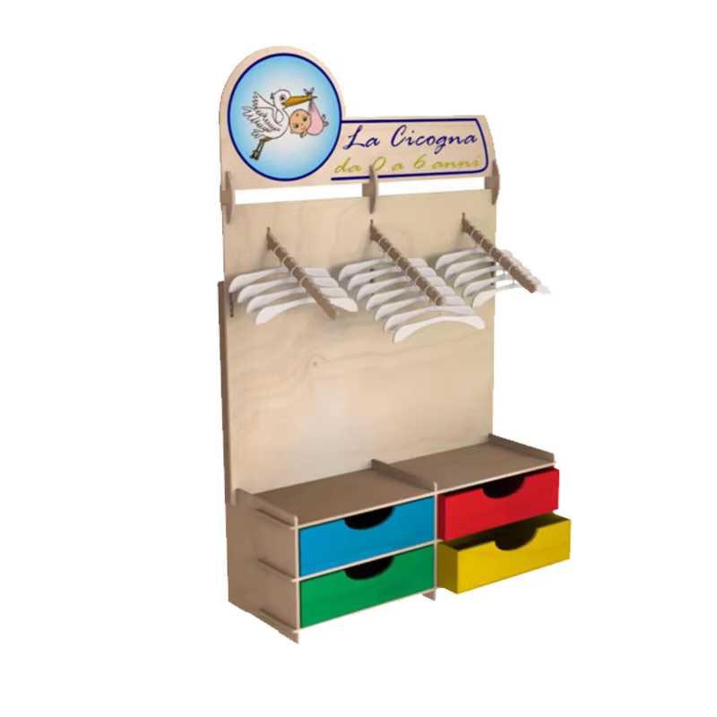 Apache Custom Modern Wooden Display Rack for Custom Clothing and Accessory Display Stand for Clothing Stores manufacture