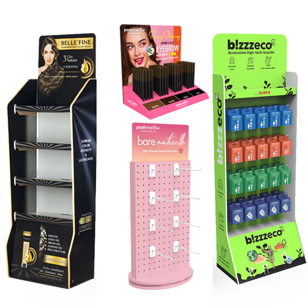 Apache Plastic Customized PVC Foam Board Display Stand Forex Floor Display Rack for Phone Accessories in Retail Store
