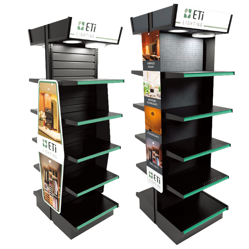 Apache Heavy Duty Metal Layer Plate Hole Board Display Rack Customizable for Floor to Floor Display Modern Style Supermarkets