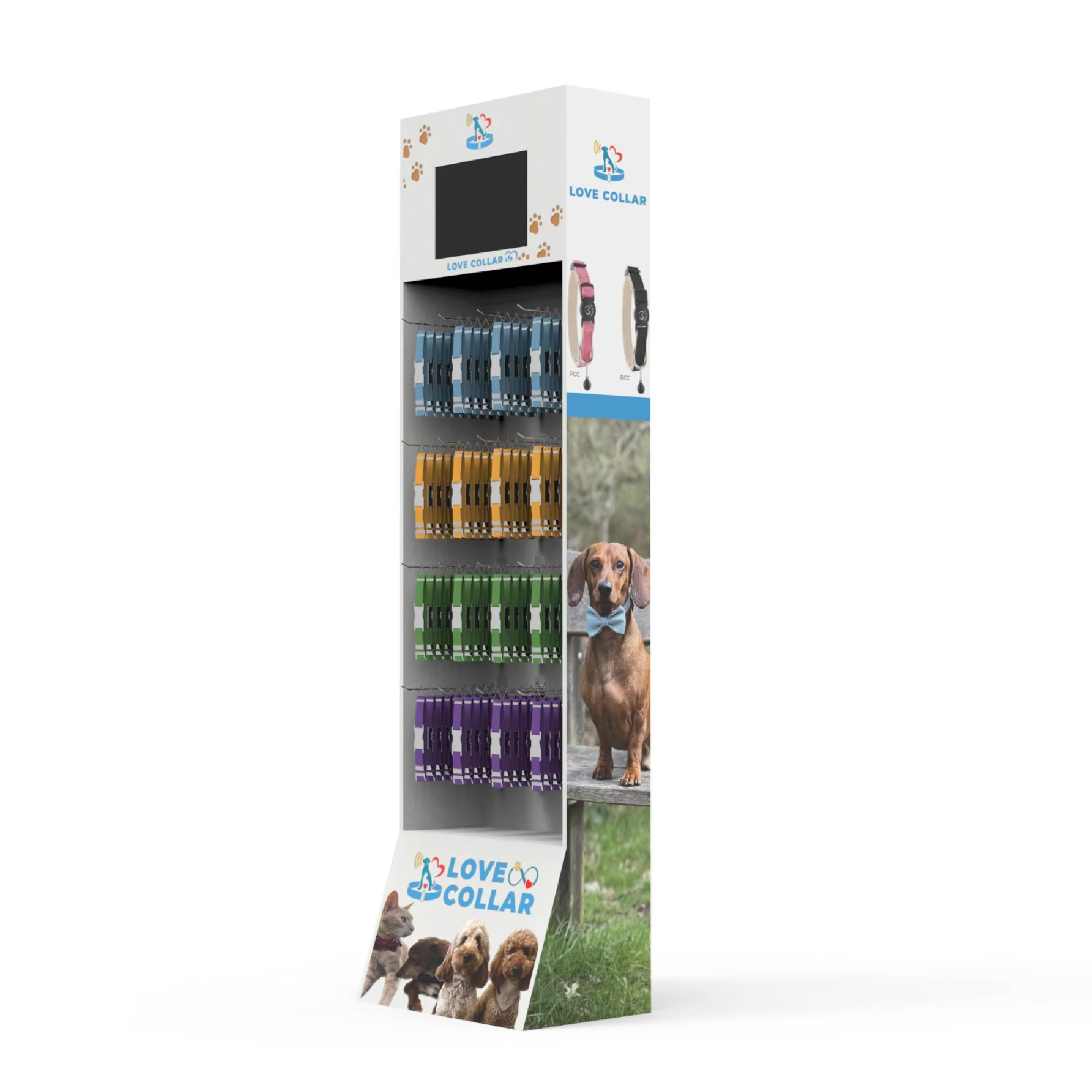 Apache Customized Metal Floor Display Rack for Pet Food Storage Can Dog and Cat Pet Treats in Retail Stores details