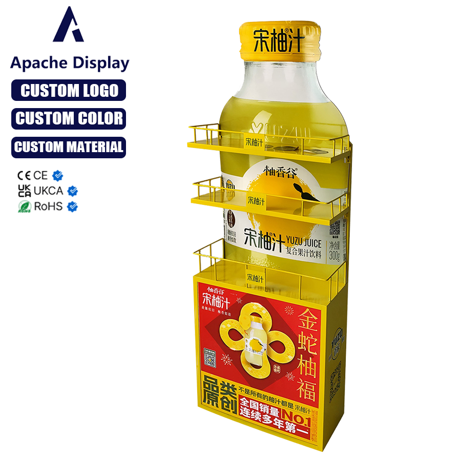 Apache Custom PVC Beverage Display Rack for Supermarket Juice Promotions, Liquor Stores and Convenience Store Drink Aisles supplier