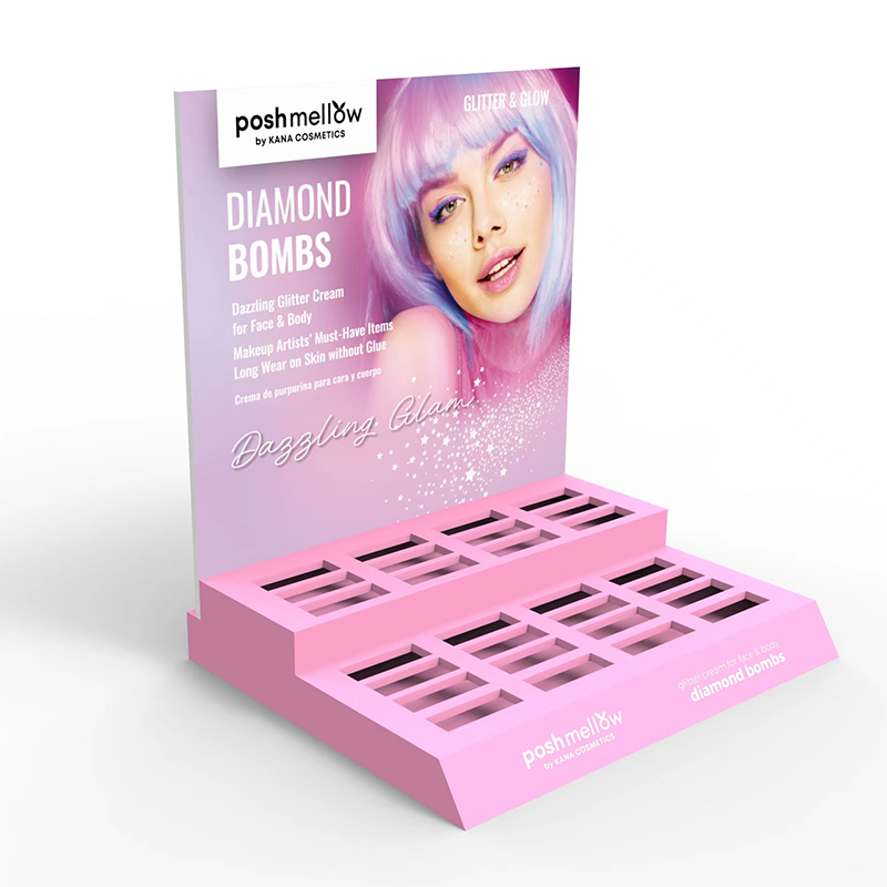 Support d'affichage acrylique de bureau Apache Custom, présentoir de comptoir pour lipstick et cosmétiques, support d'affichage personnalisé pour magasins de cosmétiques