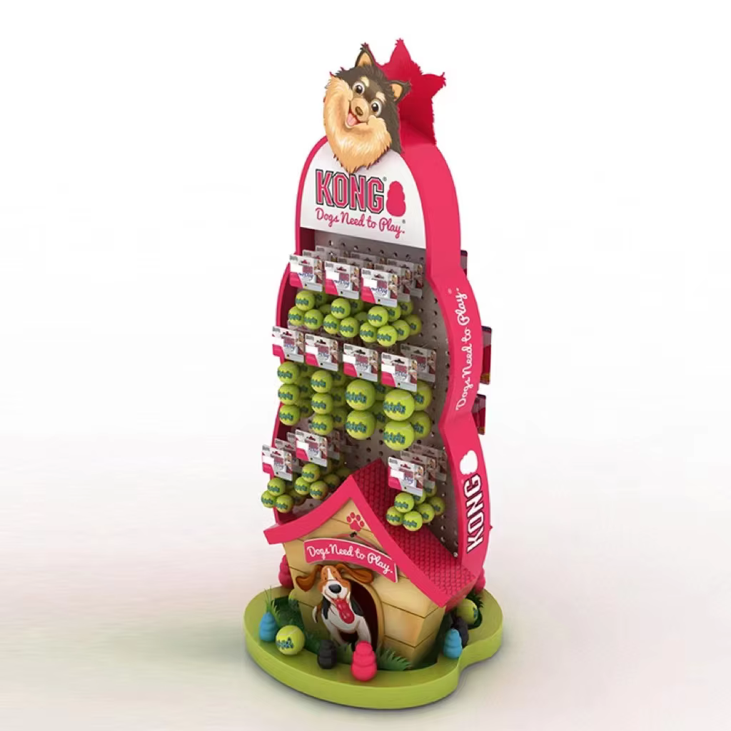 Apache Custom Pet Product Display Rack Dog Cat Food Can Metal Counter Display Stand for Retail Store Shop manufacture