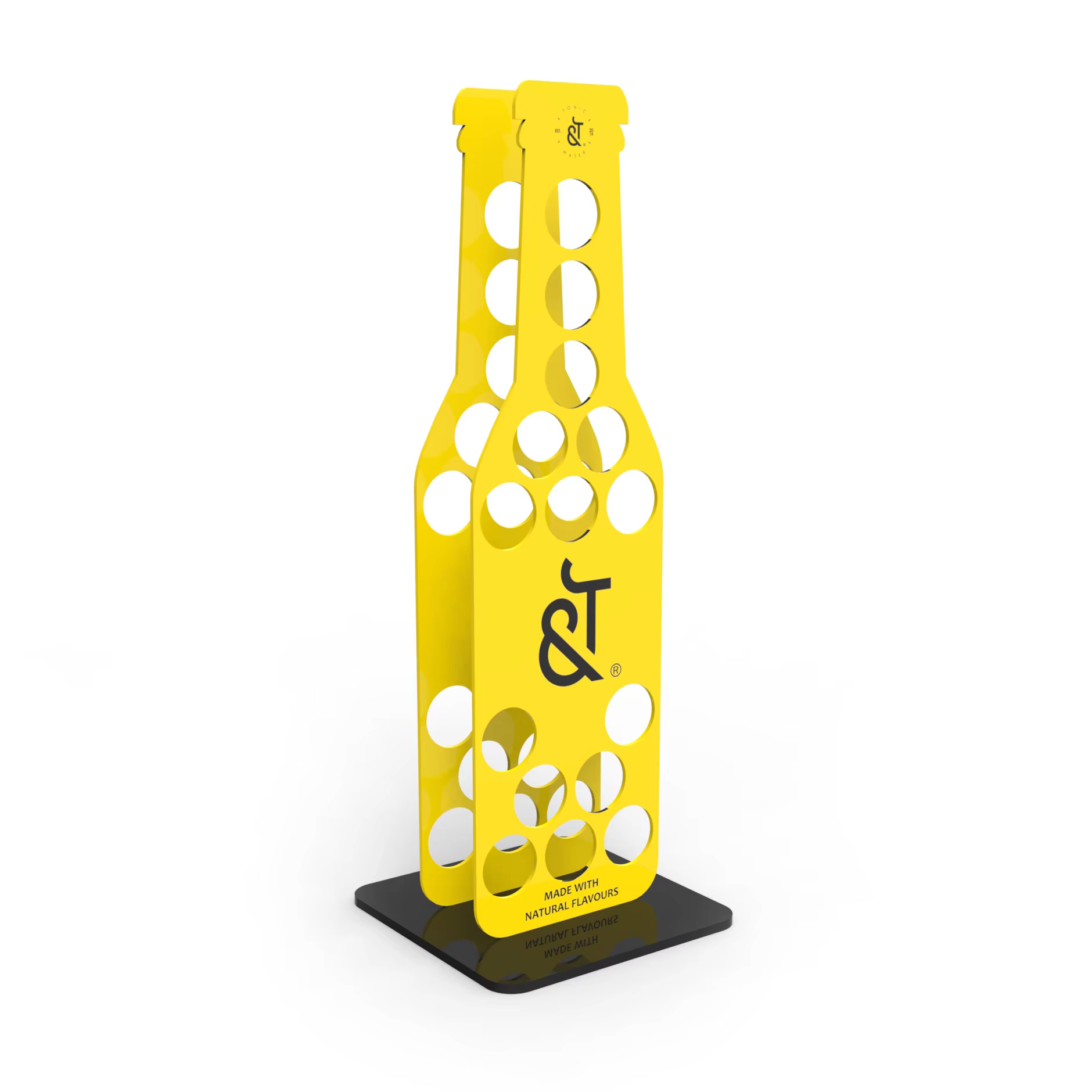 bottle shape acrylic tonic water display stand-4