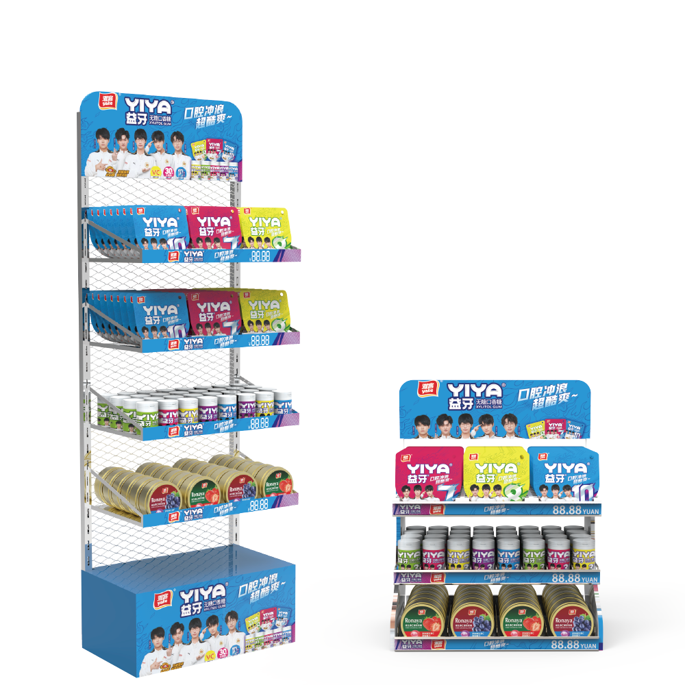 Support d'affichage moderne et créatif monoface en métal pour bonbons, présentoir pour chocolats