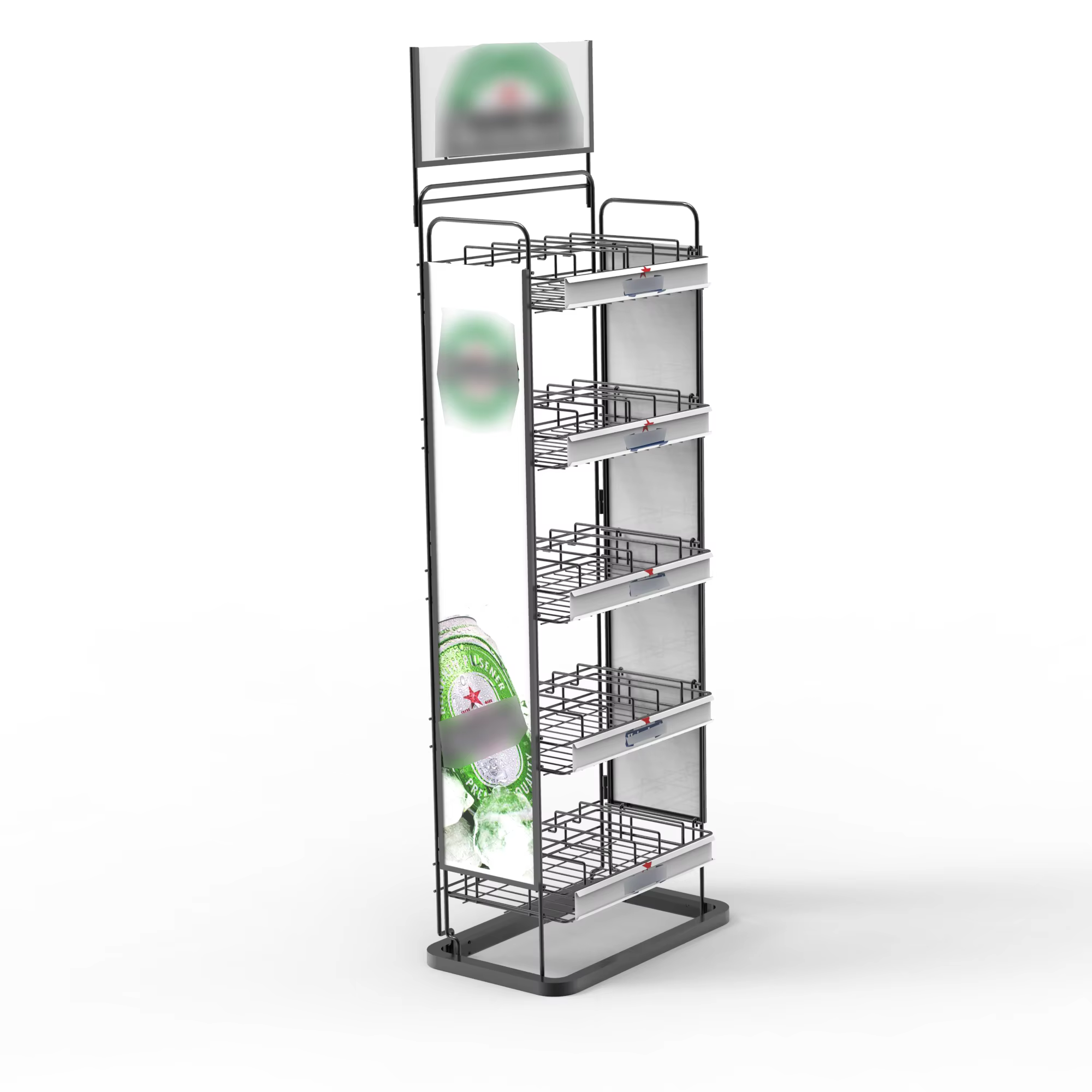 Apache Heavy Duty Metal Layer Plate Hole Board Display Rack Customizable for Floor to Floor Display Modern Style Supermarkets factory