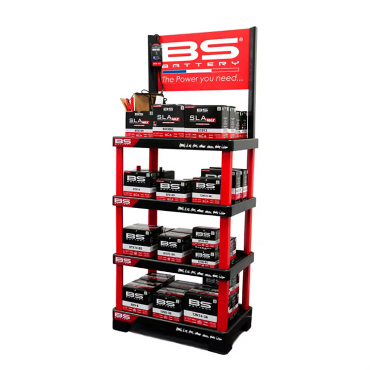 POP Custom Plastic Injection Shelves Display Rack PVC Floor Display Stand with PP or Hips supplier