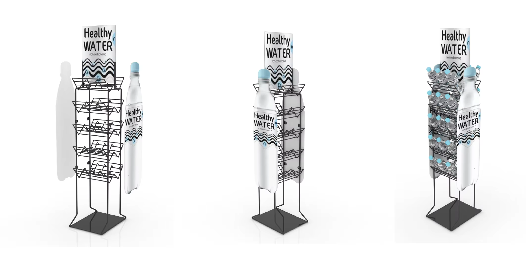 Apache Fashion Customizable Metal Mineral Water Display Stand for Supermarkets details