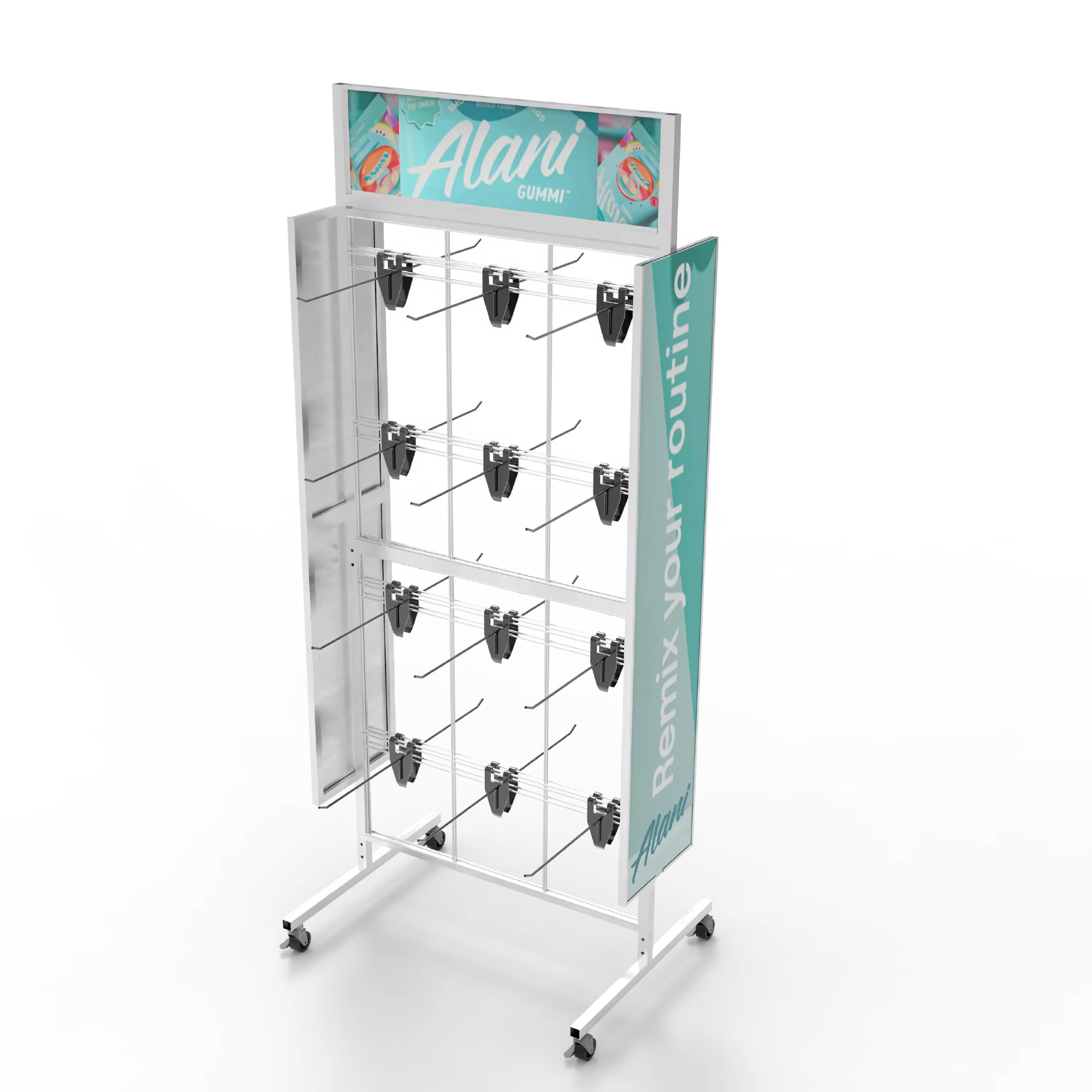Apache Heavy Duty Metal Layer Plate Hole Board Display Rack Customizable for Floor to Floor Display Modern Style Supermarkets details