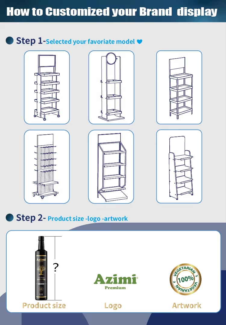 customized pine wood floor retail display rack for brand marketing574-0