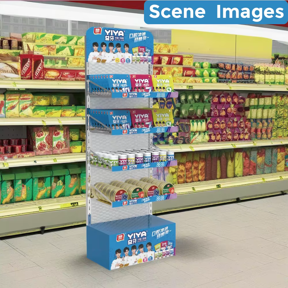 Modern Creative Single-Sided Metal Display Stand Candy Display Rack for Chocolate Display supplier