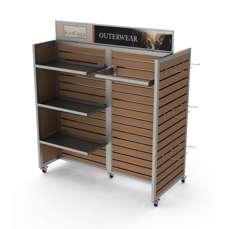 Outdoor Jacket Clothing Display Stand with 2 Tiers Display Shelves for Fashion Fits supplier