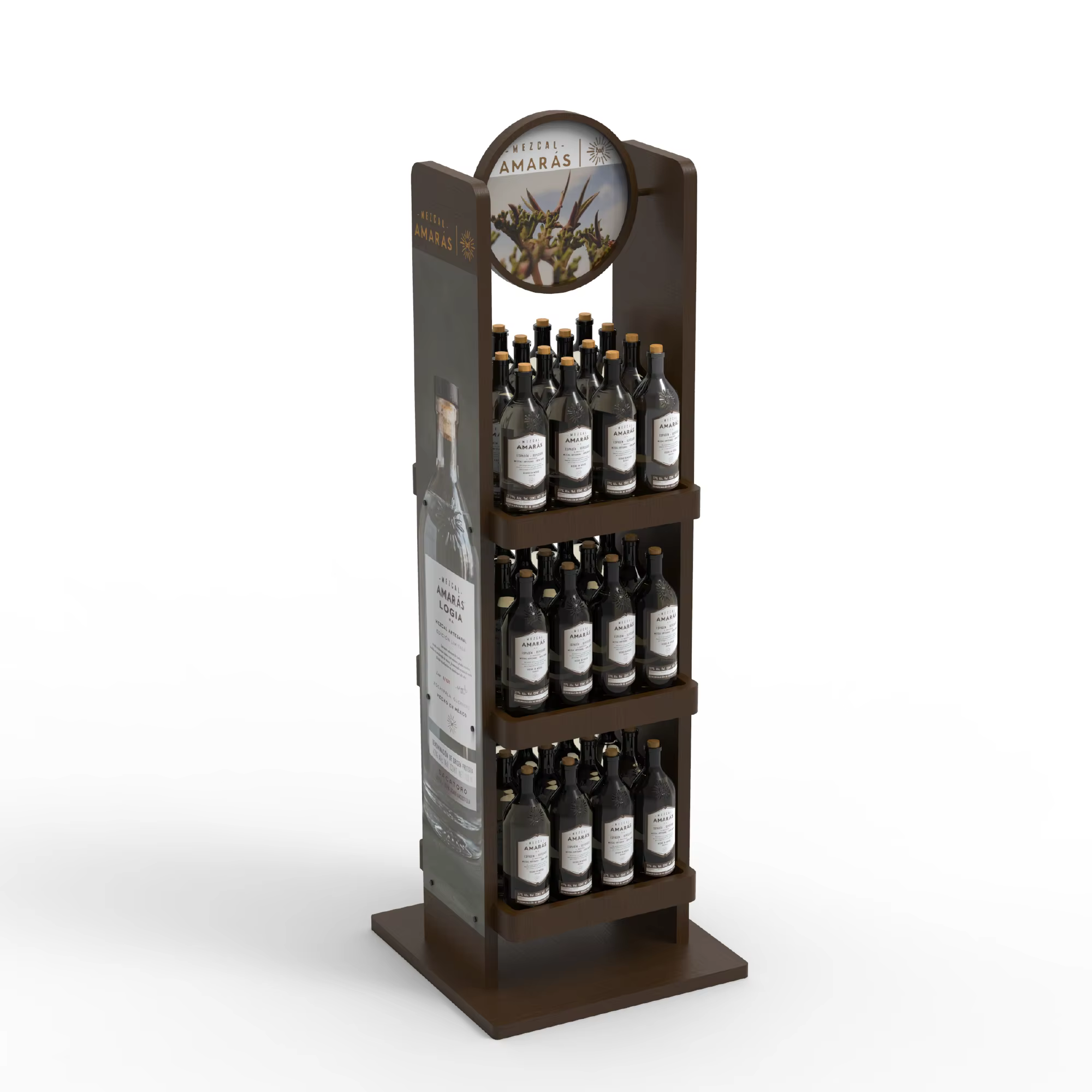 Apache Customizable Floor Standing Metal Wine Bottle Display Racks Painted Finish for Hot Selling Supermarkets supplier