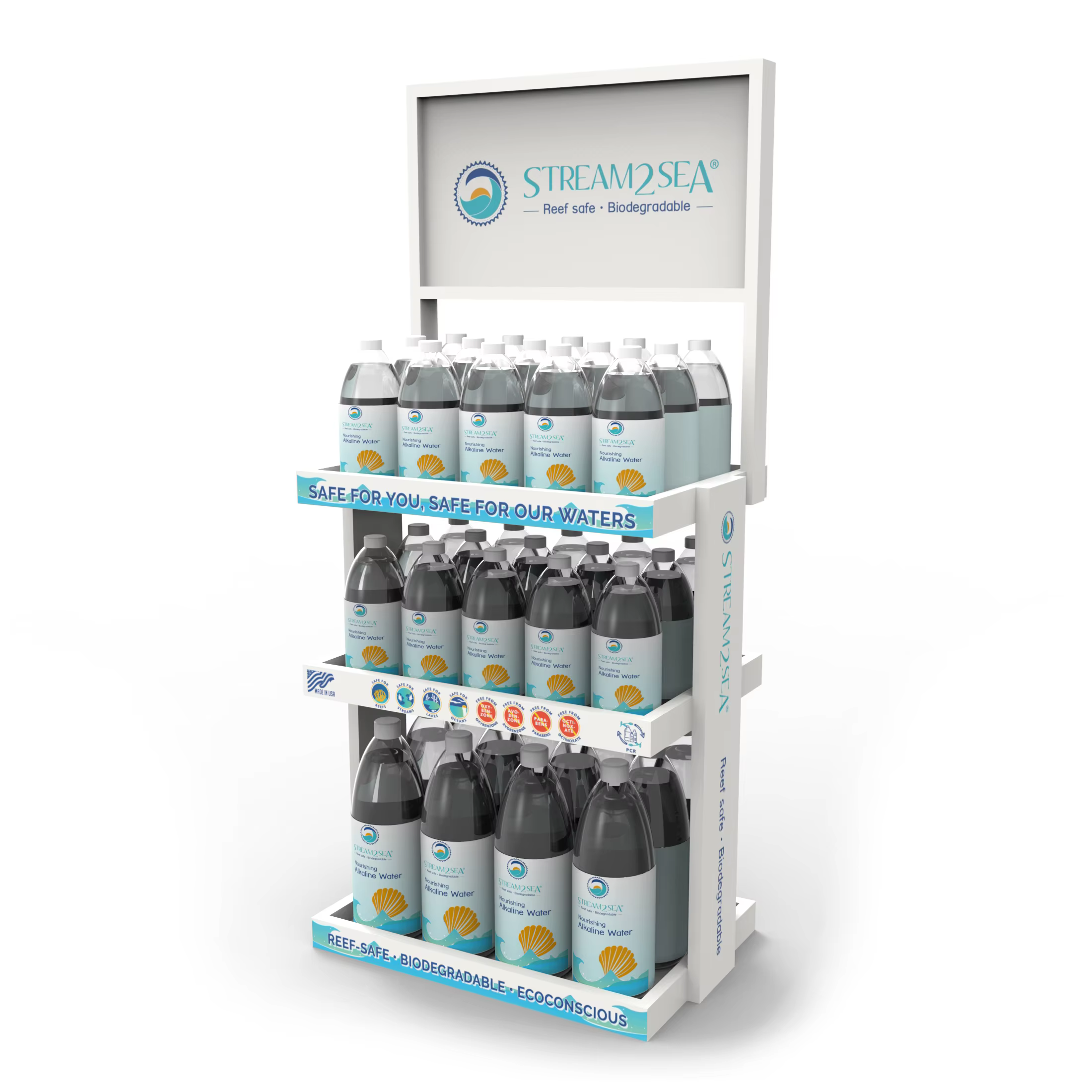 apache fashion mineral water display rack customizable floor type for hot stores in supermarkets-8