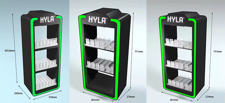 Acrylic Counter Display Stand Slim Bottle Drink Pack Dispenser with Display Case factory