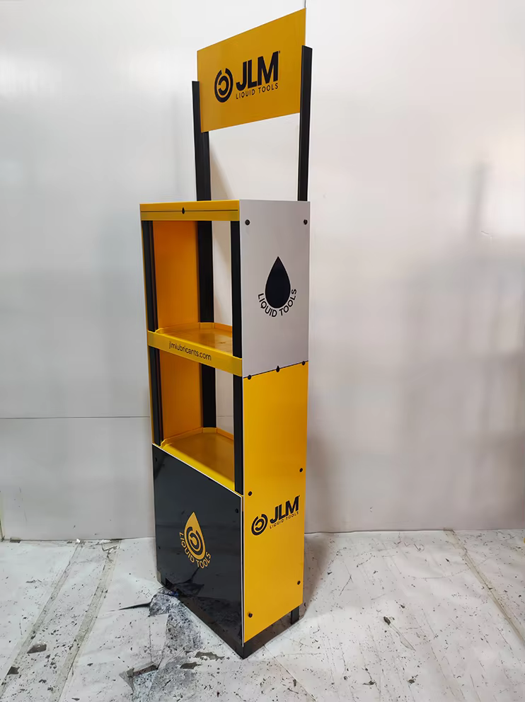 POP Custom Plastic Injection Shelves Display Rack PVC Floor Display Stand with PP or Hips factory