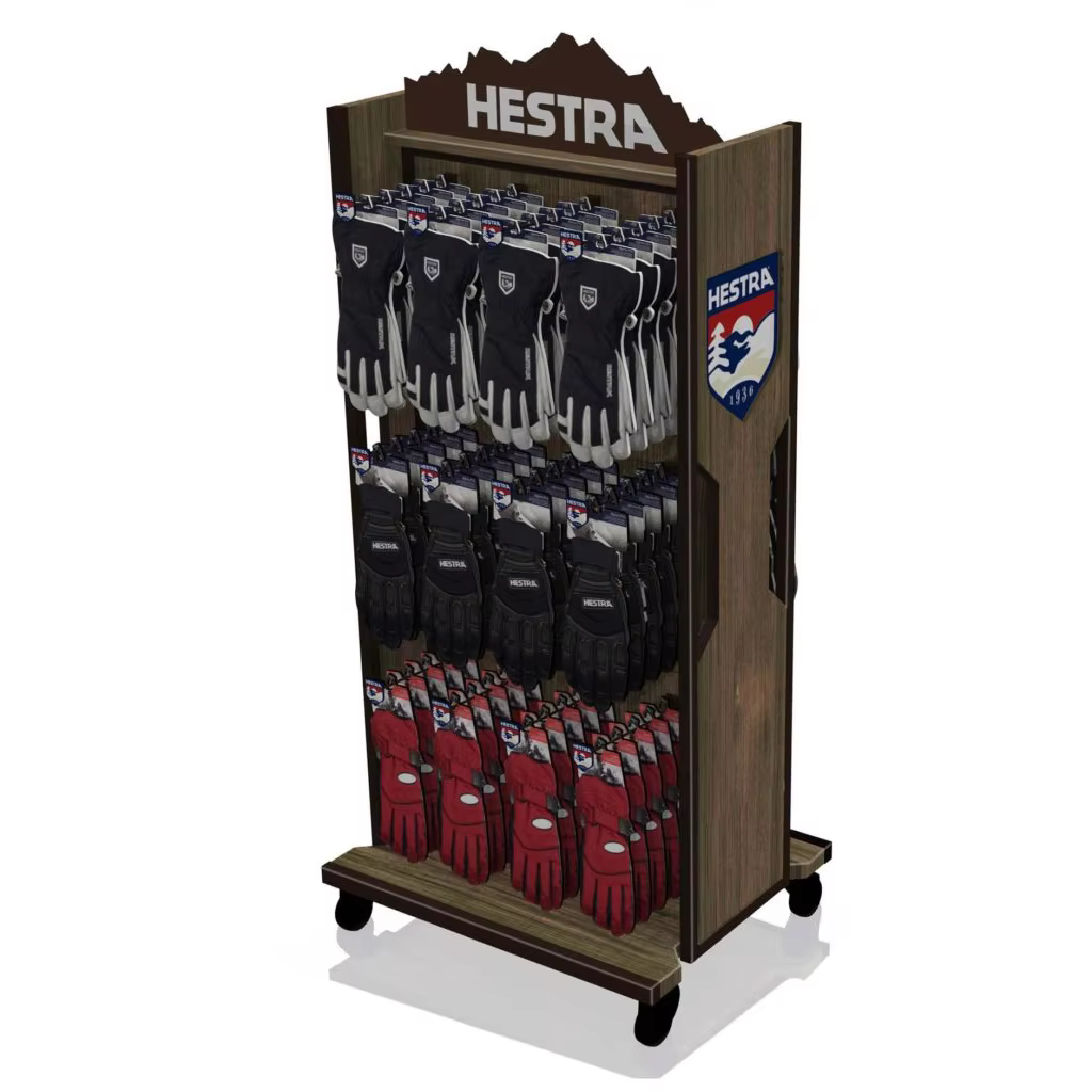 Hot Selling Retail Store Wooden Cabinet Rotative Display Rack Boutique Clothing Racks With Custom Logo supplier