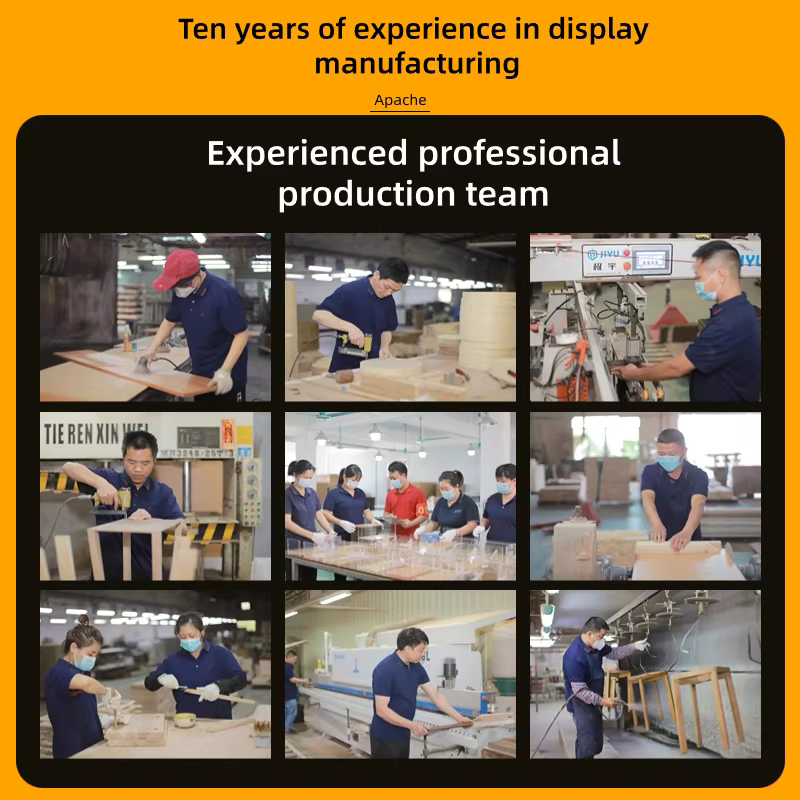 Apache Custom Modern Wooden Display Rack for Custom Clothing and Accessory Display Stand for Clothing Stores supplier