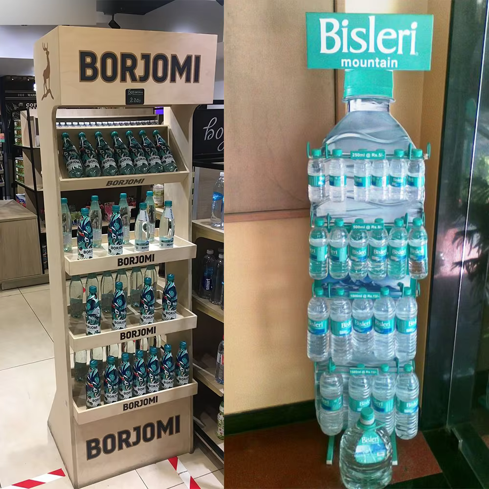 apache fashion mineral water display rack customizable floor type for hot stores in supermarkets-2