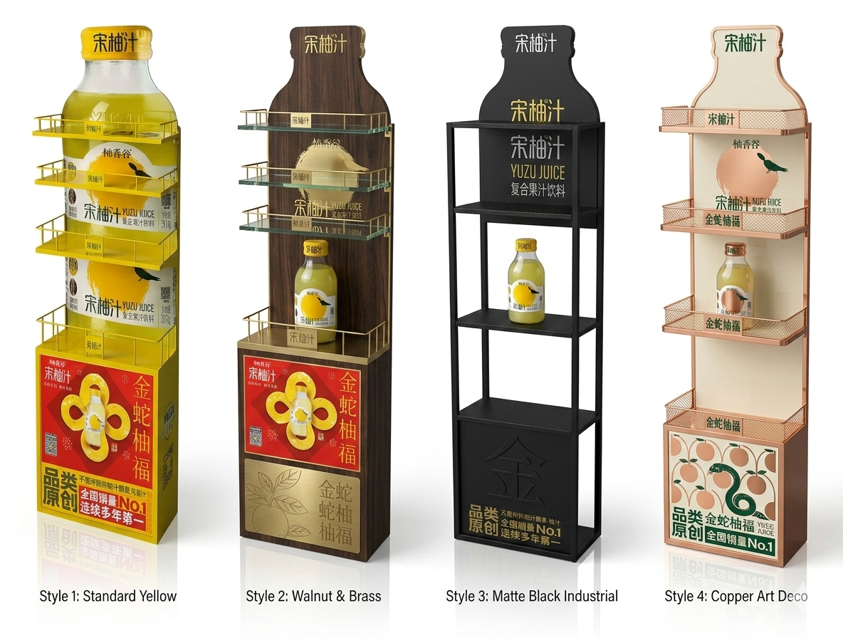 Apache Custom PVC Beverage Display Rack for Supermarket Juice Promotions, Liquor Stores and Convenience Store Drink Aisles manufacture