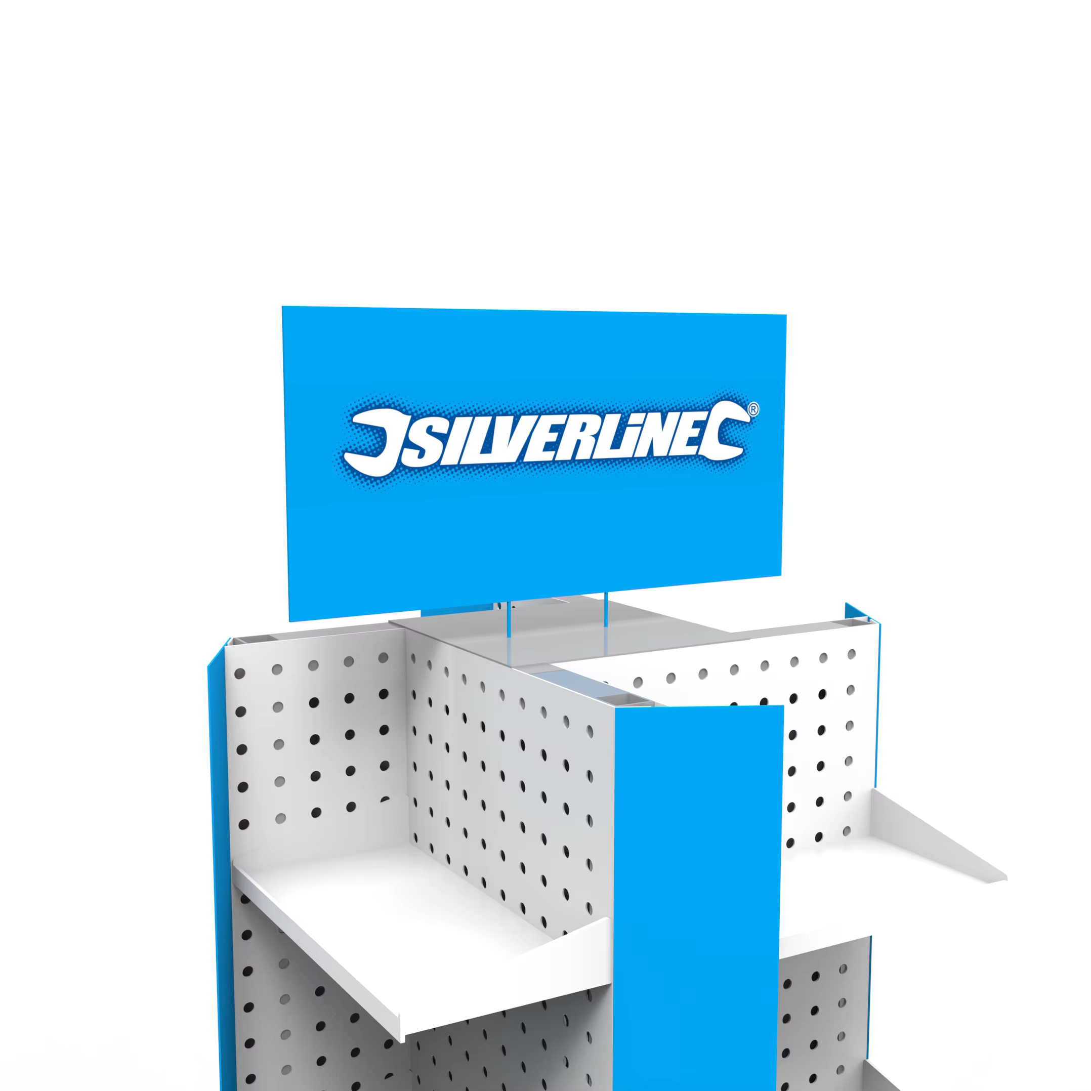 Customized Pegboard Rotating Display Rack With Wheels for Phone case details